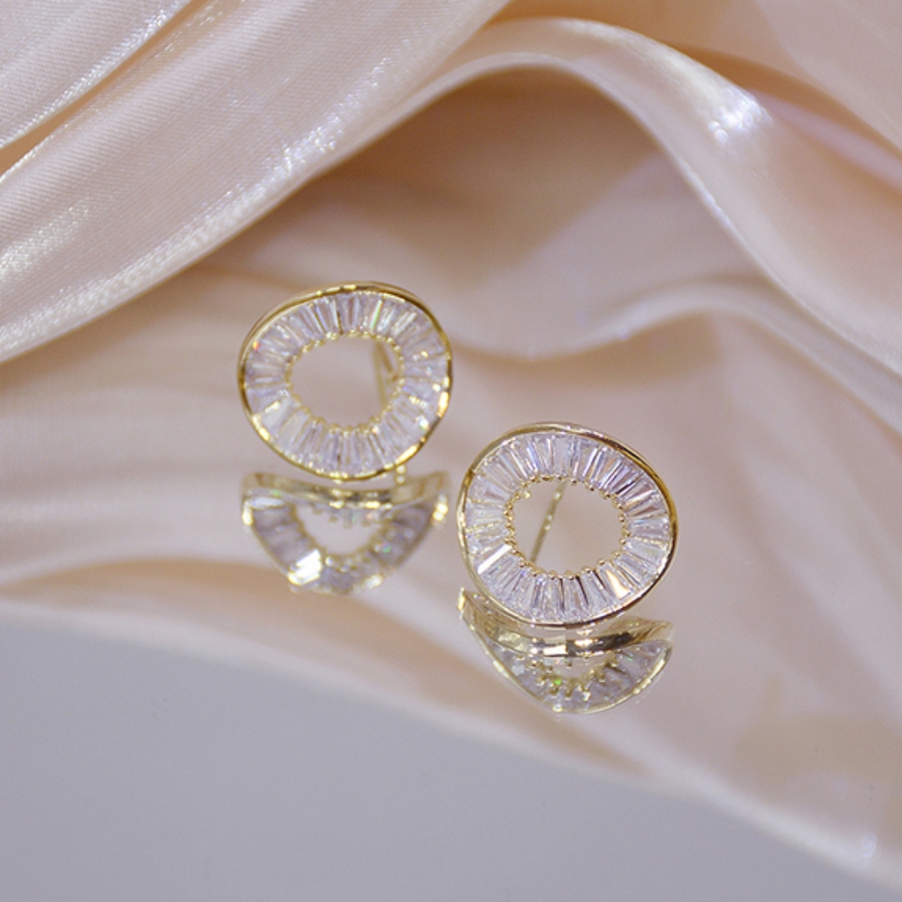 14 gold diamond earrings - Picture 4 of 8